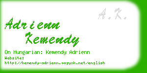 adrienn kemendy business card